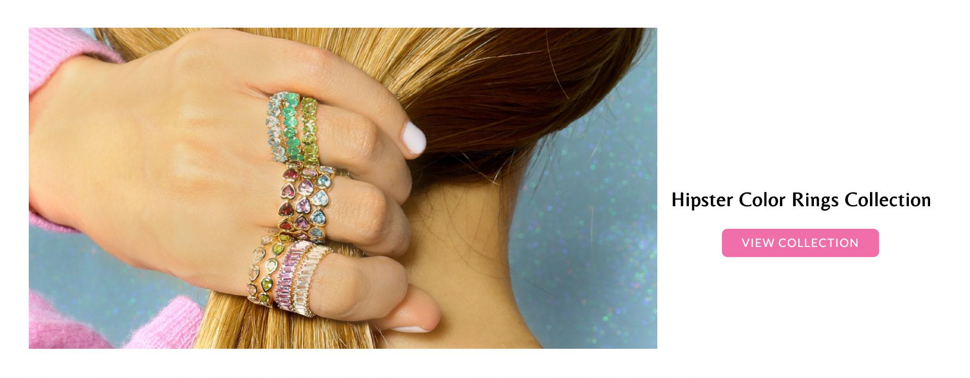 Hipster color ring-half